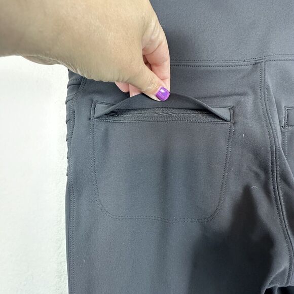 Athleta Pants Womens Small Black DELANCEY MOTO TIGHT Pant Stretch Pull On - Picture 11 of 14